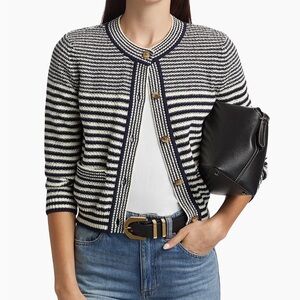 Frame Compact Stripe Cardigan